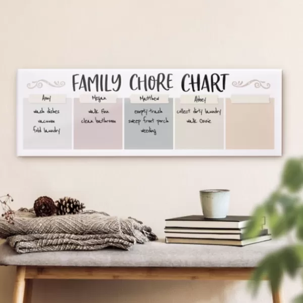 Wall Storage-Kirkland's Home Family Chore Acrylic Dry Erase Board White