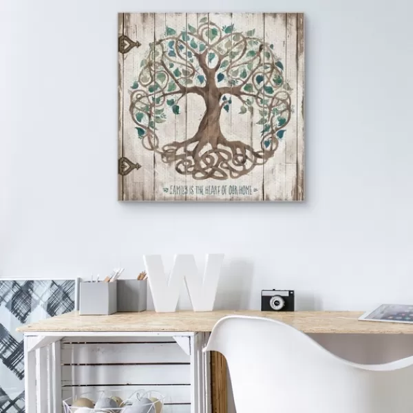 Wall Quotes & Signs-Kirkland's Home Family Is The Heart Of Our Home Canvas Art Print Multi