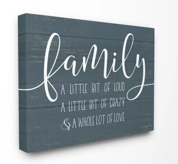 Wall Quotes & Signs-Kirkland's Home Family Loud Crazy Love Canvas Art Print Blue