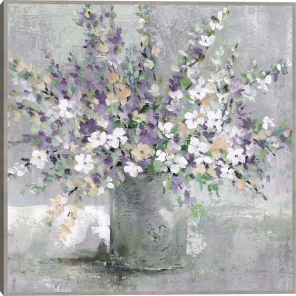Canvas Art-Kirkland's Home Farmhouse Lavender Framed Canvas Art Print Gray/Purple