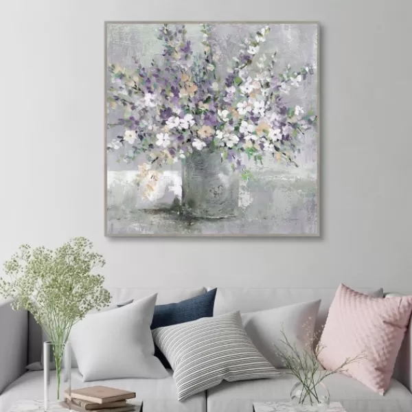 Canvas Art-Kirkland's Home Farmhouse Lavender Framed Canvas Art Print Gray/Purple