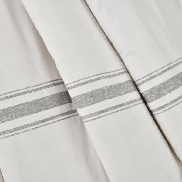 Blankets & Throws-Kirkland's Home Farmhouse Stripe Throw Gray
