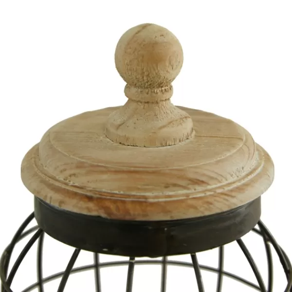 Decorative Bowls & Jars-Kirkland's Home Farmhouse Wire Frame 2-Pc. Decorative Jar Set Black/Tan
