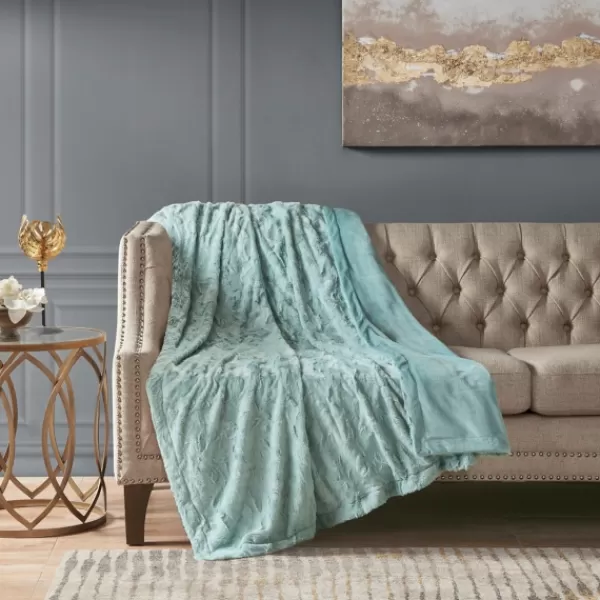 Blankets & Throws-Kirkland's Home Faux Fur Oversized Throw Green