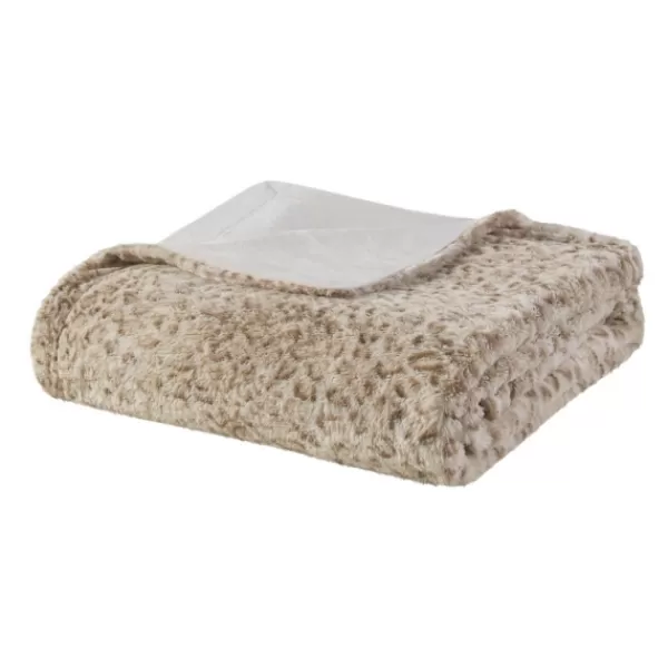 Blankets & Throws-Kirkland's Home Faux Fur Oversized Throw Blanket Animal Print