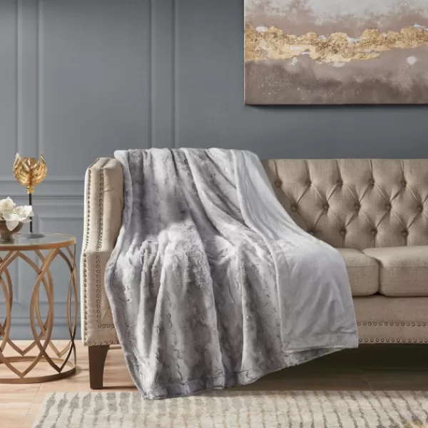 Blankets & Throws-Kirkland's Home Faux Fur Oversized Throw Blanket Gray