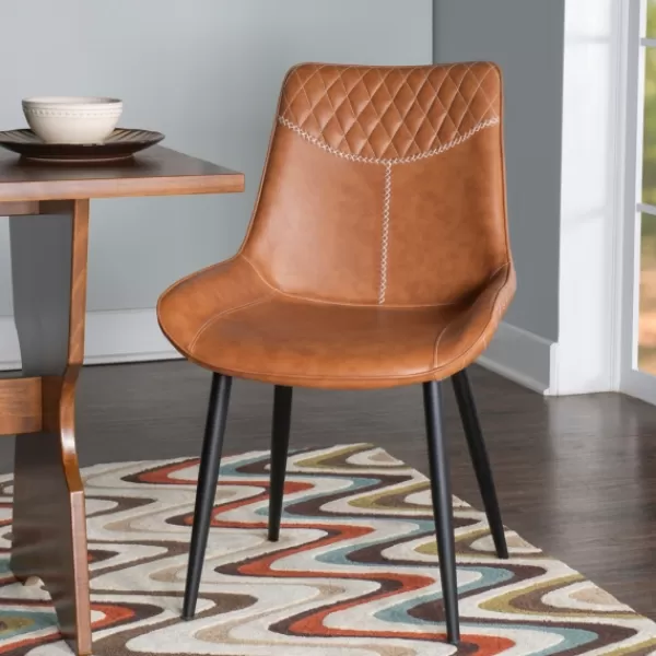 Dining Chairs-Kirkland's Home Faux Leather Dining Chairs, Set Of 2 Brown