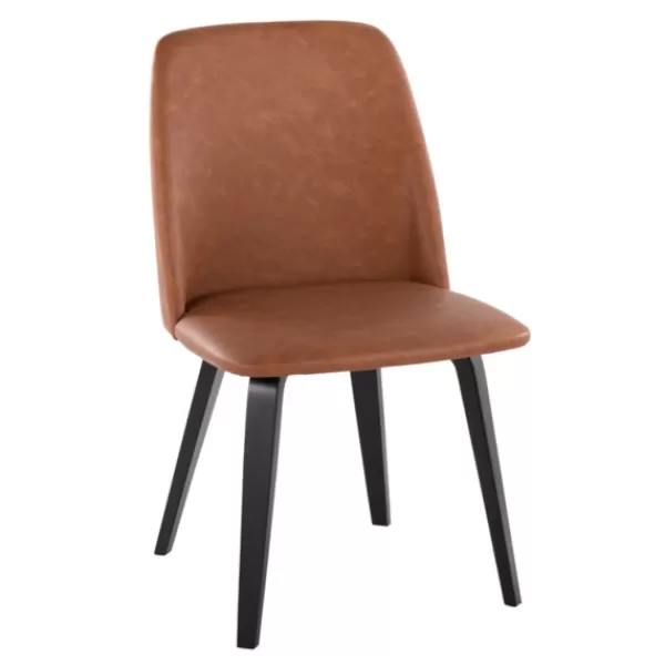 Dining Chairs-Kirkland's Home Faux Leather Wood Dining Chairs, Set Of 2 Brown