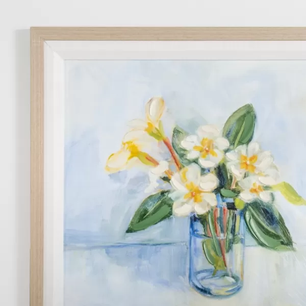 Framed Art-Kirkland's Home February Primrose Framed Art Print White/Blue/Green