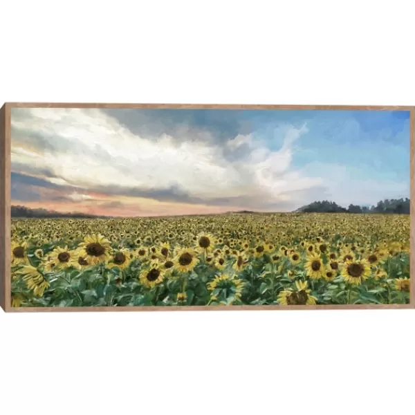 Canvas Art-Kirkland's Home Field Of Gold Framed Canvas Art Print Multi