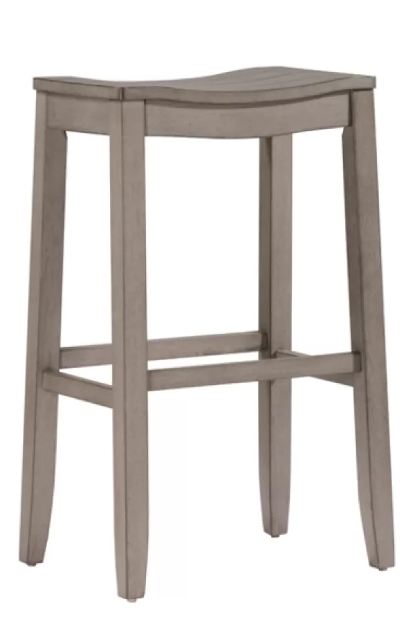 Bar Stools & Counter Height Stools-Kirkland's Home Finley Saddle Seat Counter Stool Gray