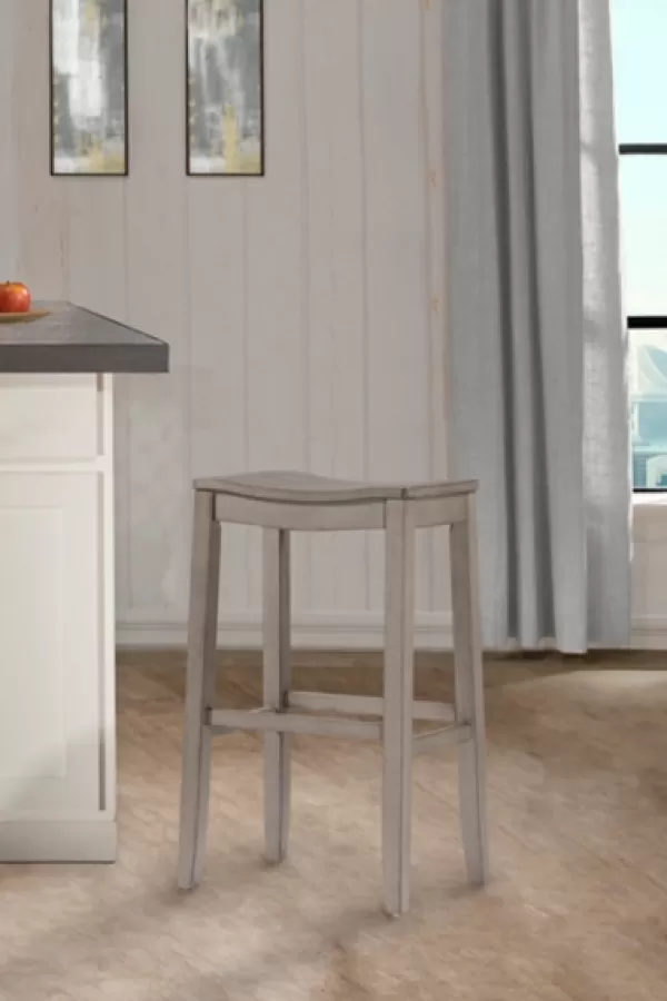 Bar Stools & Counter Height Stools-Kirkland's Home Finley Saddle Seat Counter Stool Gray