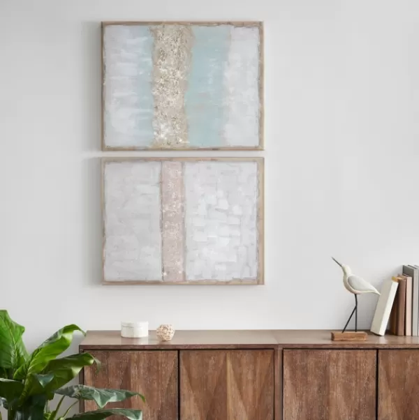 Canvas Art-Kirkland's Home Flatland Glitter Canvas Art Prints, Set Of 2 Multi