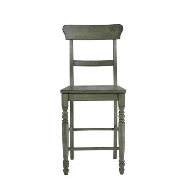 Bar Stools & Counter Height Stools-Kirkland's Home Forest Ladder Back Counter Stools, Set Of 2 Green