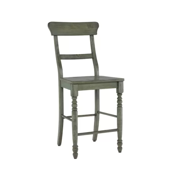 Bar Stools & Counter Height Stools-Kirkland's Home Forest Ladder Back Counter Stools, Set Of 2 Green