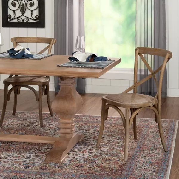 Dining Chairs-Kirkland's Home French Country X-Back Dining Chairs, Set Of 2 Gray