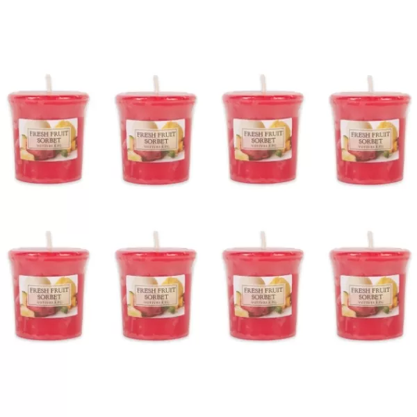 Candles-Kirkland's Home Fresh Fruit Sorbet Votive Candles, Set Of 8 Red