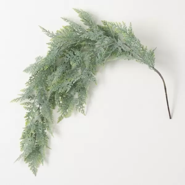 Stems & Bouquets-Kirkland's Home Frosted Draped Fern Stem Green