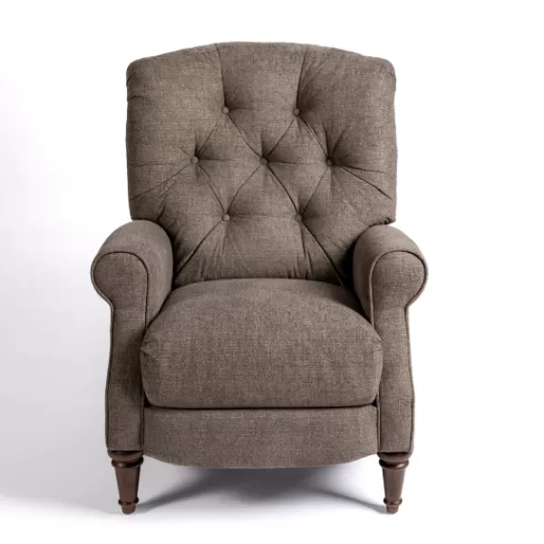 Accent Chairs-Kirkland's Home Gabor Ash Tufted Upholstered Recliner Gray