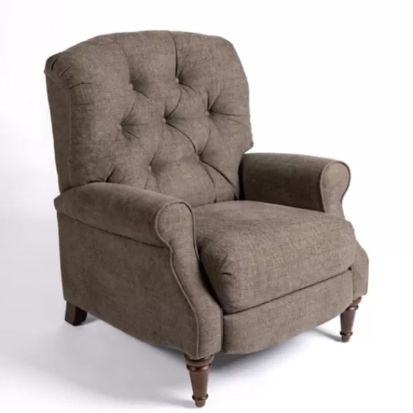 Accent Chairs-Kirkland's Home Gabor Ash Tufted Upholstered Recliner Gray