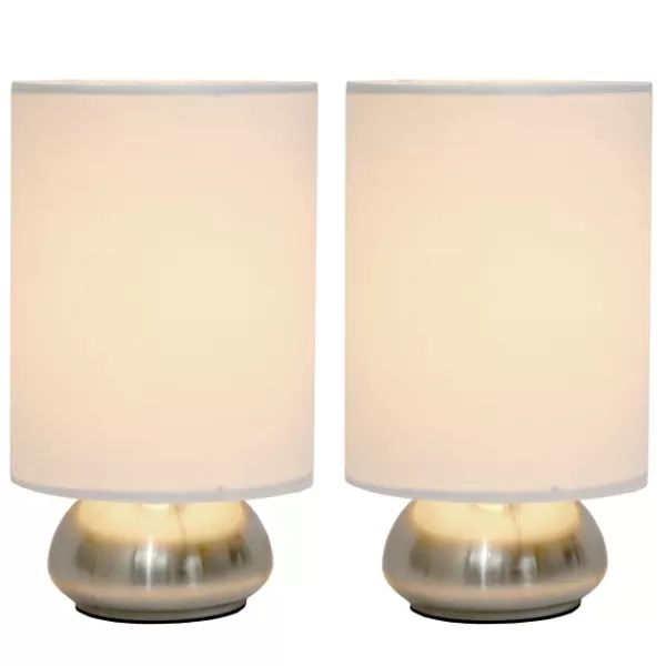 Table Lamps-Kirkland's Home Gemini Mini Touch Lamps, Set Of 2 Ivory
