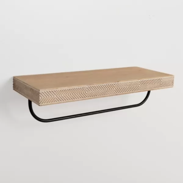 Shelves-Kirkland's Home Geometric Wood And Metal Shelf