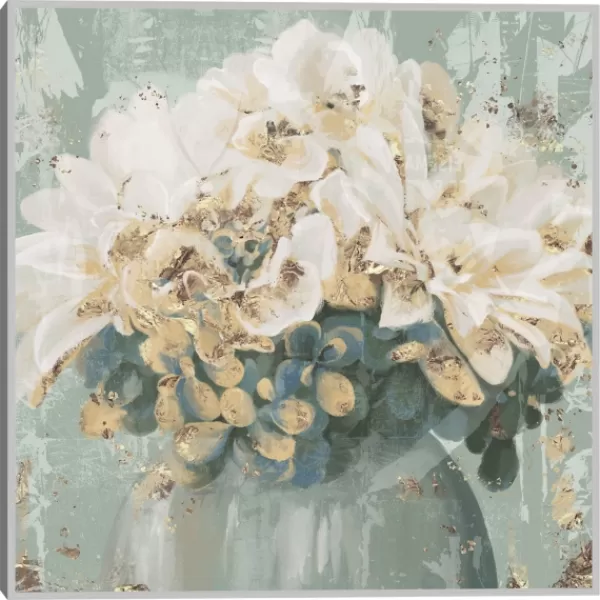 Canvas Art-Kirkland's Home Gilded Cottage Ii Framed Canvas Art Print Blue/White