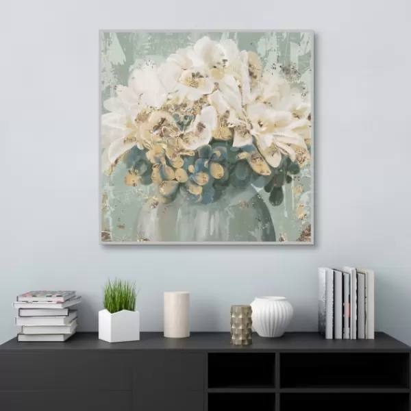Canvas Art-Kirkland's Home Gilded Cottage Ii Framed Canvas Art Print Blue/White