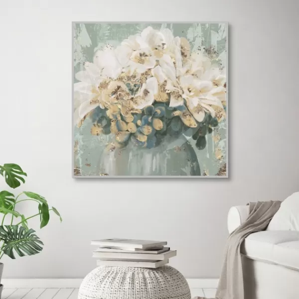 Canvas Art-Kirkland's Home Gilded Cottage Ii Framed Canvas Art Print Blue/White