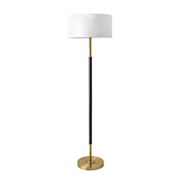 Floor Lamps-Kirkland's Home Gold And Black Simple Stem Floor Lamp White
