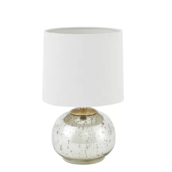 Table Lamps-Kirkland's Home Gold And Silver Mercury Glass Table Lamp White
