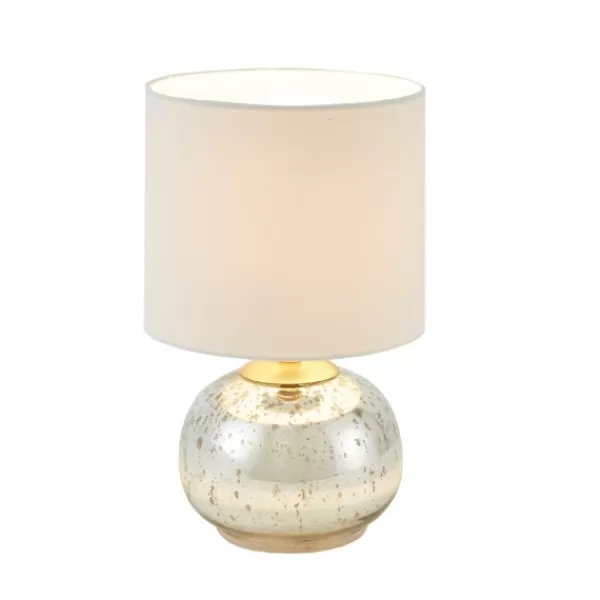 Table Lamps-Kirkland's Home Gold And Silver Mercury Glass Table Lamp White