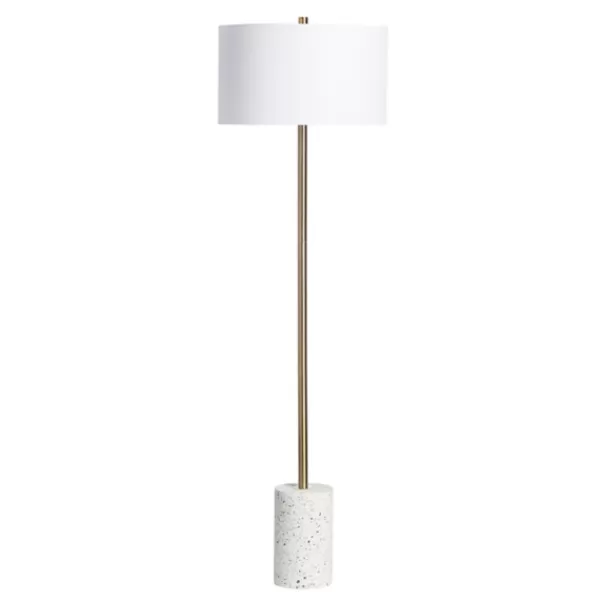 Floor Lamps-Kirkland's Home Gold And Terrazzo Floor Lamp White
