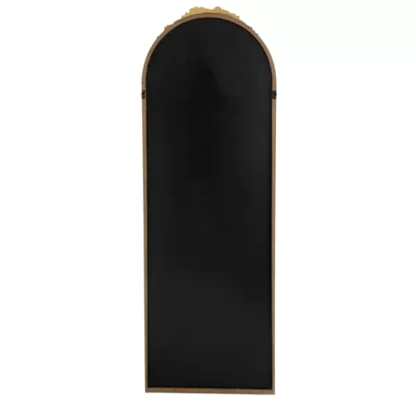 Decorative Mirrors-Kirkland's Home Gold Floral Top Arch Frame Floor Mirror, 19X55 In.