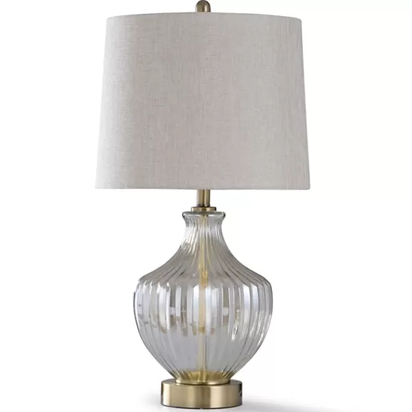 Table Lamps-Kirkland's Home Gold Glass Traditional Table Lamp Tan