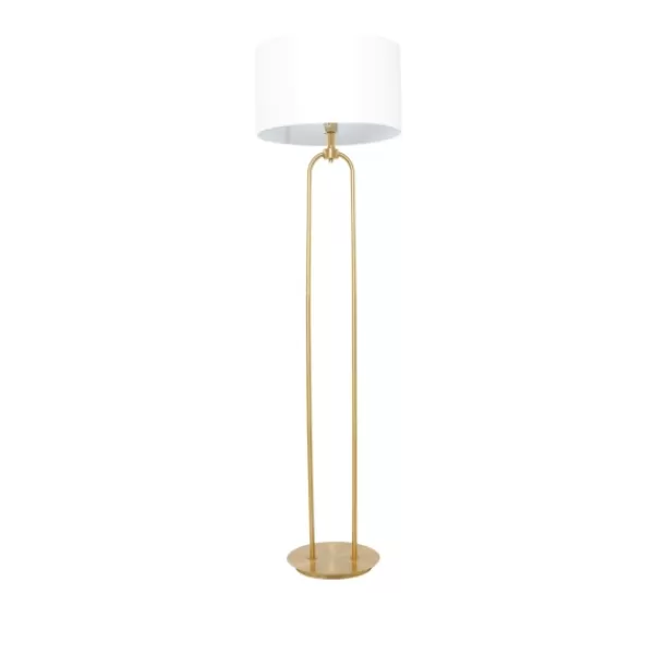 Floor Lamps-Kirkland's Home Gold Iron Arch Base Floor Lamp White