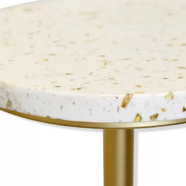 Accent & End Tables-Kirkland's Home Gold Marble Top Pedestal Cocktail Table Gold/White