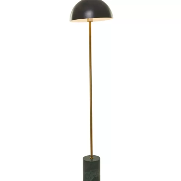 Floor Lamps-Kirkland's Home Gold Metal Dome Shade Floor Lamp Black