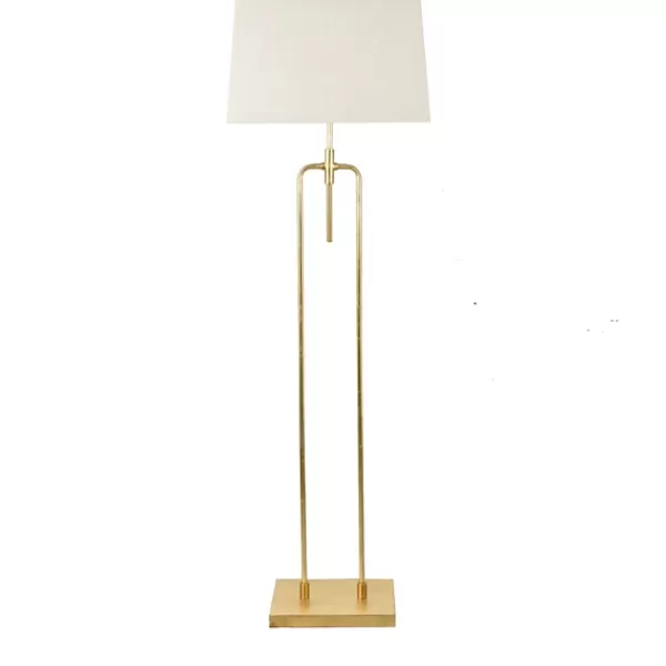 Floor Lamps-Kirkland's Home Gold Salinas Metal Floor Lamp White