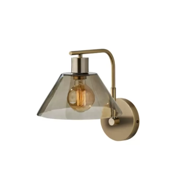 Sconces-Kirkland's Home Gold Smoked Glass Sconce