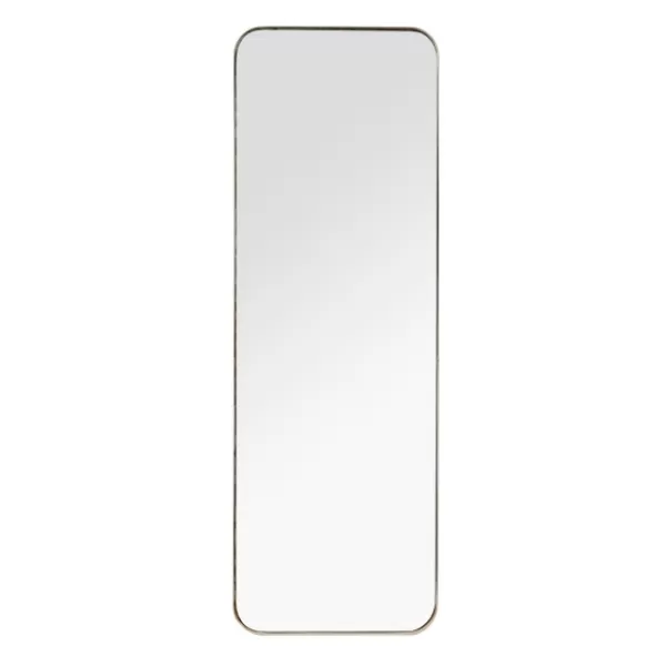 Decorative Mirrors-Kirkland's Home Gold Thin Iron Frame Curved Corner Mirror