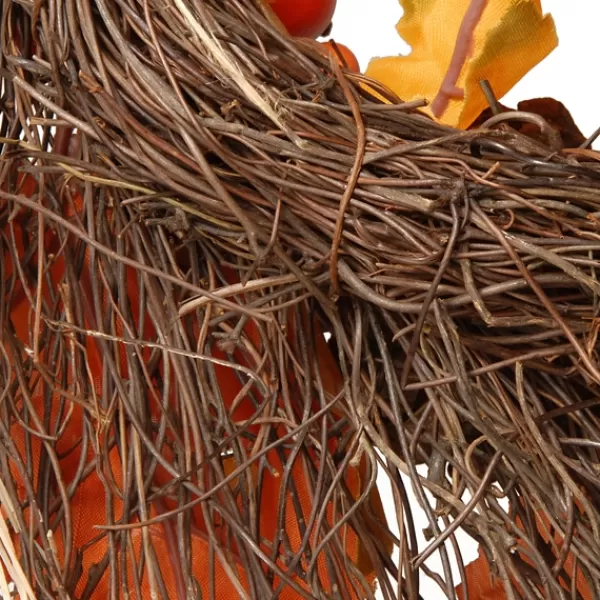 Wreaths-Kirkland's Home Golden Maple Pumpkins Harvest Wreath Orange/Red/Brown