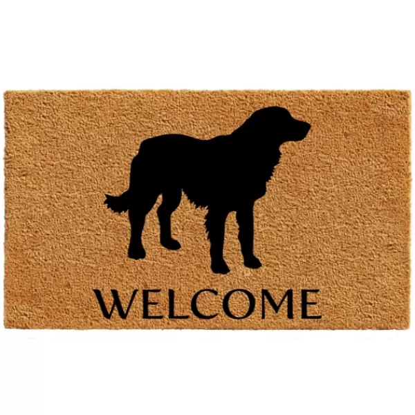 Doormats-Kirkland's Home Golden Retriever Welcome Doormat Tan/Black