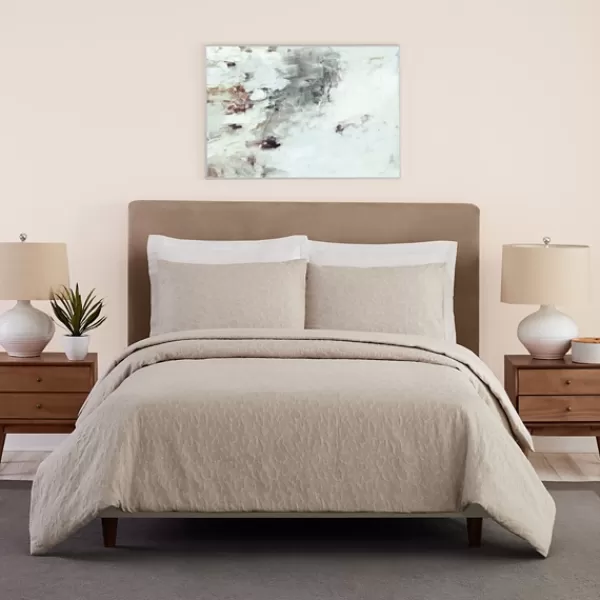 Duvets-Kirkland's Home Golden Shore Textured 3-Pc. King Duvet Set Tan
