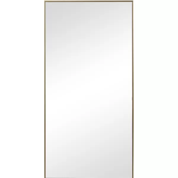 Framed Mirrors-Kirkland's Home Golden Simple Rectangular Frame Wall Mirror