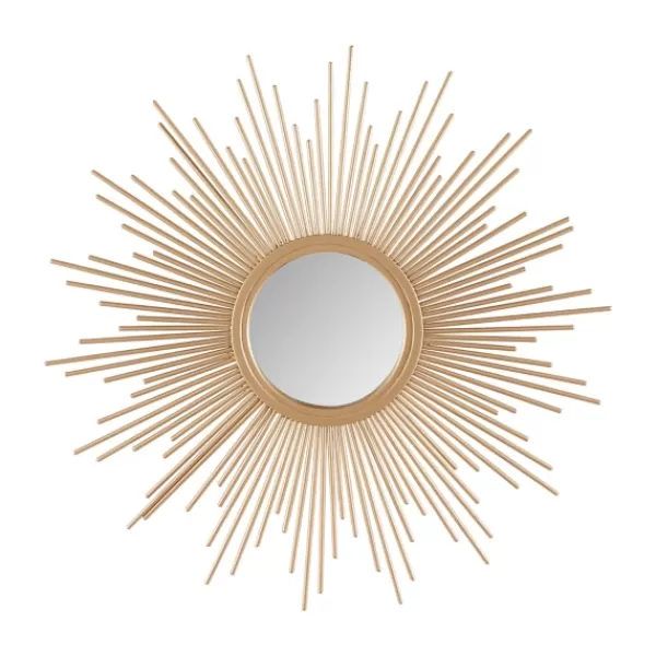 Decorative Mirrors-Kirkland's Home Golden Sunburst Small Decorative Wall Mirror