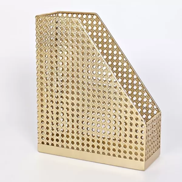Decorative Accents-Kirkland's Home Golden Woven Metal File Folder, 12 In.
