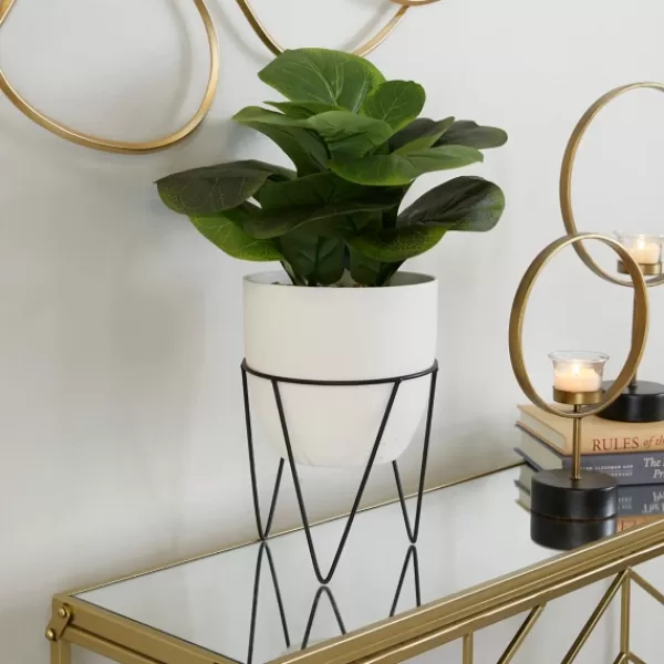 Trees & Topiaries-Kirkland's Home Gourd Plant In Hairpin Leg Planter
