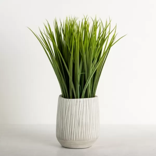 Arrangements & Greenery-Kirkland's Home Grass Arrangement In Cement Pot Green/Gray