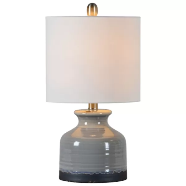 Table Lamps-Kirkland's Home Gray And Black Ceramic Table Lamp, Set Of 2 White